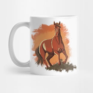 Wild horse sunset Mug